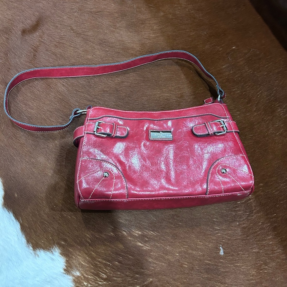 Rosetti New York Elegant Red Leather Shoulder Bag/Purse